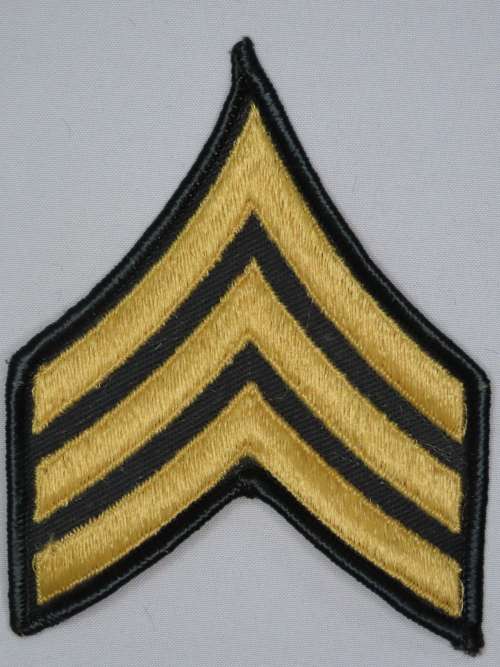 United States Army Sergeant Class Rank Insignia Patch E5, Size 1