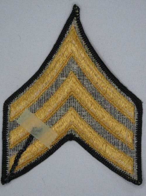 United States Army Sergeant Class Rank Insignia Patch E5, Size 1