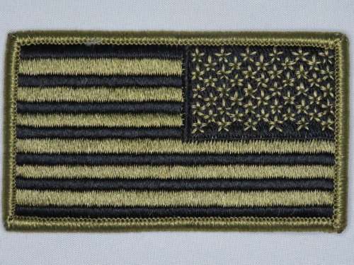 Set United States Army Regulation SSI Flag Camo Patch OCP Combat Uniform, US Army
