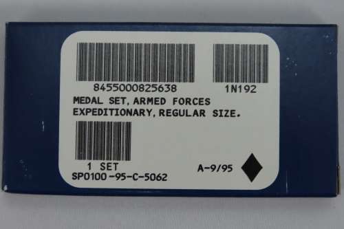 United States Armed Forces Expeditionary Medal, in original box with Ribbon and Bar, USA