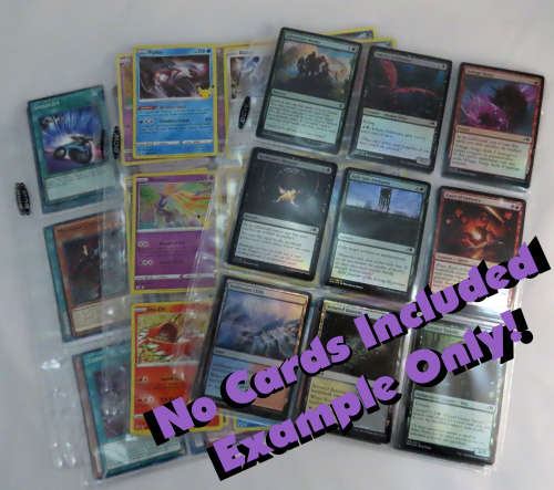 Trading Card Pages, fits Universal Album/Binder, No PVC, 9 Pocket