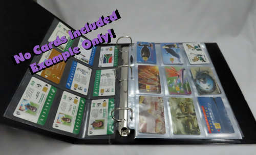 Phone Card Pages, fits Universal Album/Binder, No PVC, 9 Pocket