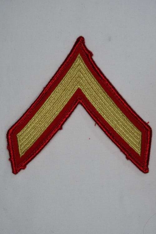 United States Marine Corps Private First Class Rank Insignia Patch E2 , Size 1 Full Colour