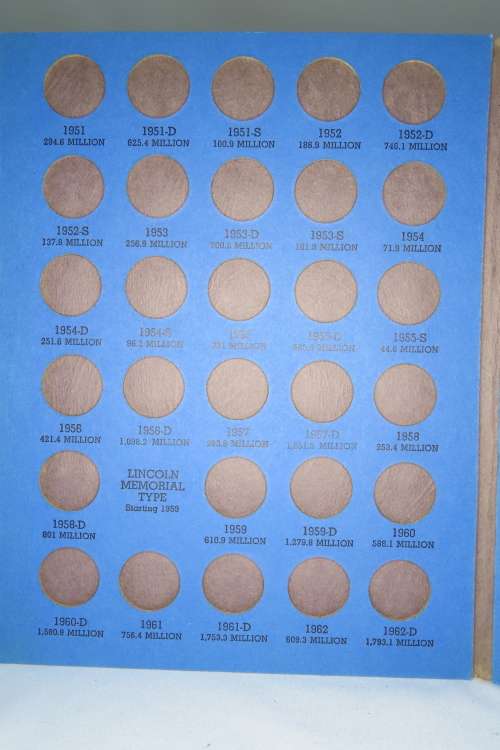 Collector`s Folder for Lincoln Cent Collection Starting 1941 to 1974