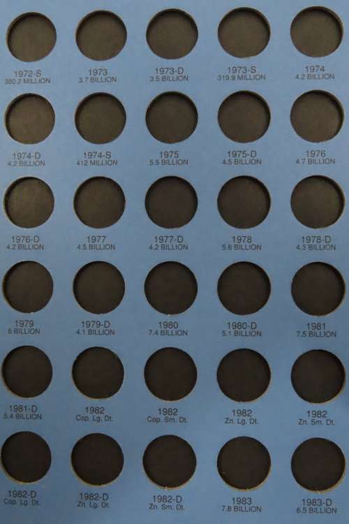 Collector`s Folder for Lincoln Memorial Cent Collection 1959 to 1998
