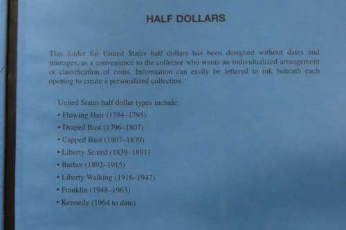 Collector`s Folder for Plain Half Dollars Collection No Dates
