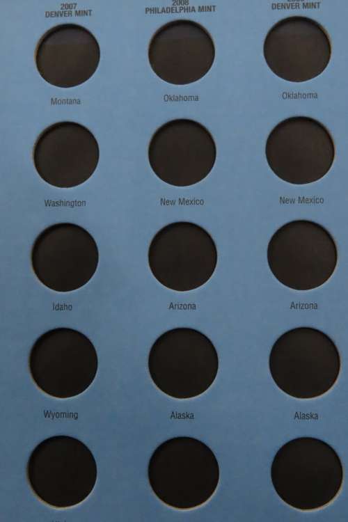 Collector`s Folder for Statehood Quarter Dollars Collection 2006 to 2009