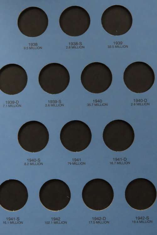 Collector`s Folder for Washington Quarter Dollars Collection 1932 to 1947