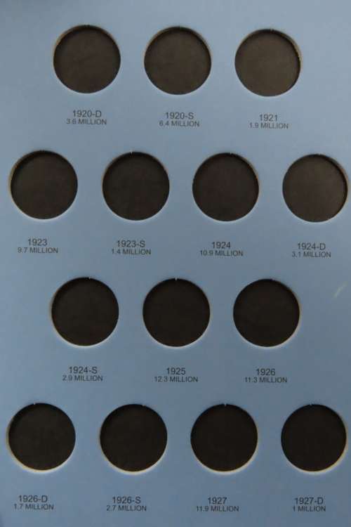 Collector`s Folder for Standing Liberty Quarter Dollars Collection 1916 to 1930