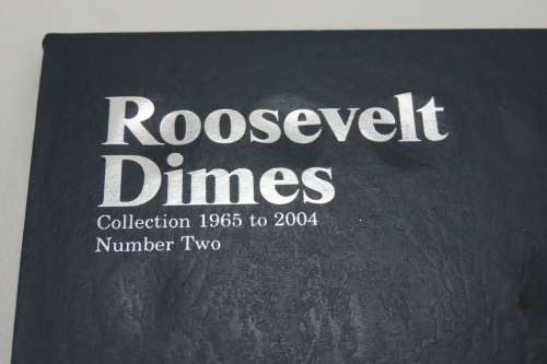 Collector`s Folder for Roosevelt Dime Collection 1965 to 2004