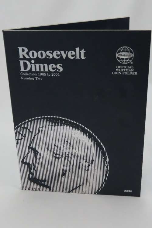 Collector`s Folder for Roosevelt Dime Collection 1965 to 2004