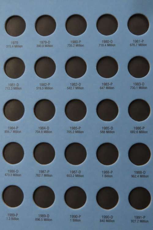 Collector`s Folder for Roosevelt Dime Collection 1965 to 2004