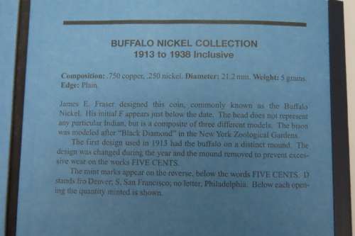 Collector`s Folder for Buffalo Nickel Collection 1913 to 1938