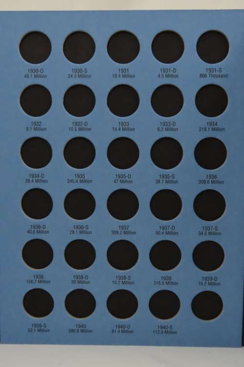 Collector`s Folder for Lincoln Wheat Penny Collection 1909 to 1940