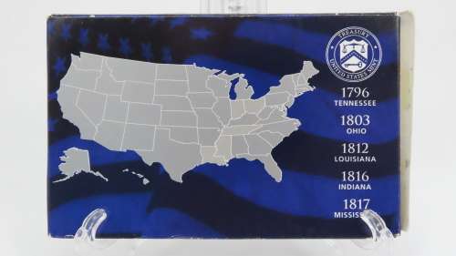 USA , 2002 Complete Statehood Quarters Proof set, 5 coin Set