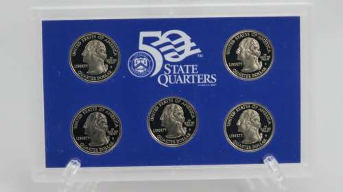 USA , 2003 Complete Statehood Quarters Proof set, 5 coin Set