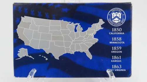 USA , 2005 Complete Statehood Quarters Proof set, 5 coin Set