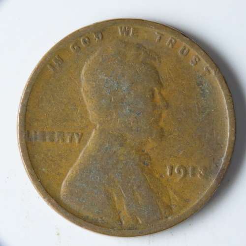 USA , 1913 Lincoln Cent, Wheat Penny , Philadelphia Mint