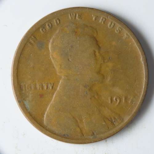 USA , 1917 Lincoln Cent, Wheat Penny , Philadelphia Mint