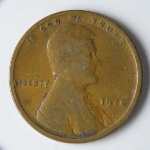 USA , 1918 Lincoln Cent, Wheat Penny , Philadelphia Mint
