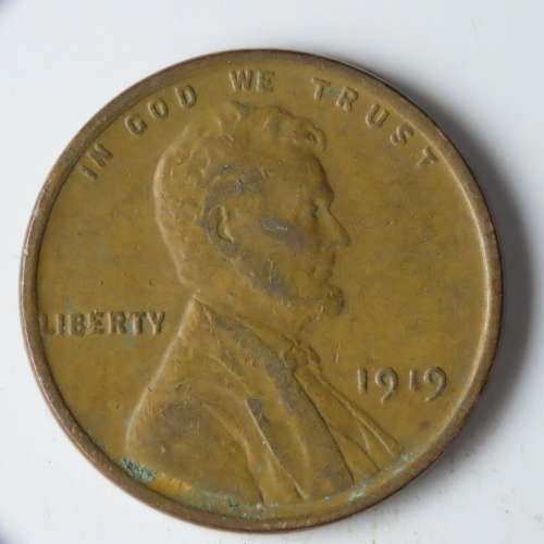 USA , 1919 Lincoln Cent, Wheat Penny , Philadelphia Mint