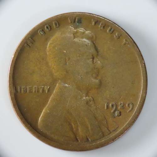 USA , 1929 S Lincoln Cent, Wheat Penny , San Francisco Mint