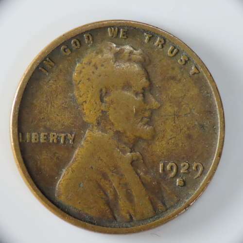 USA , 1929 S Lincoln Cent, Wheat Penny , San Francisco Mint