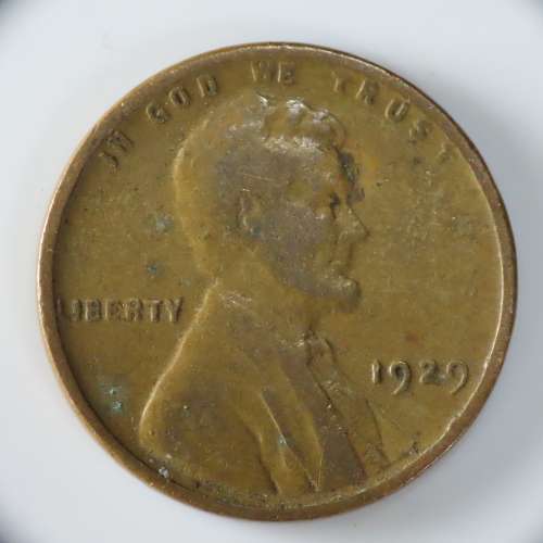 USA , 1929 Lincoln Cent, Wheat Penny , Philadelphia Mint