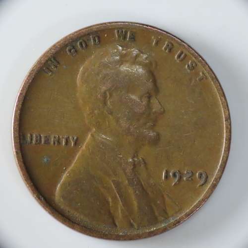 USA , 1929 Lincoln Cent, Wheat Penny , Philadelphia Mint