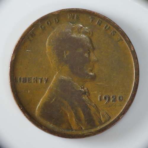 USA , 1920 Lincoln Cent, Wheat Penny , Philadelphia Mint