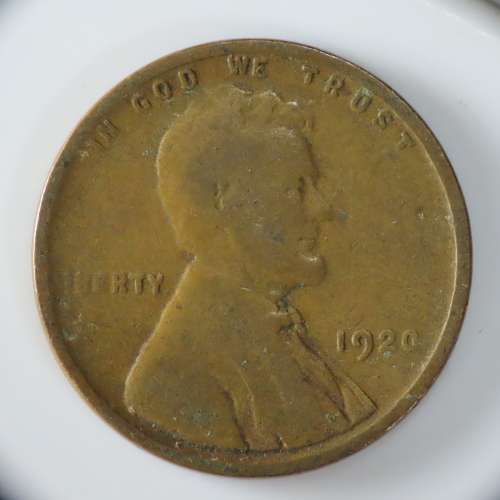 USA , 1920 Lincoln Cent, Wheat Penny , Philadelphia Mint