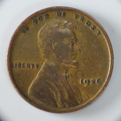 USA , 1926 Lincoln Cent, Wheat Penny , Philadelphia Mint