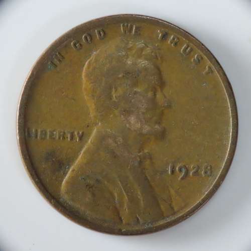 USA , 1928 Lincoln Cent, Wheat Penny , Philadelphia Mint