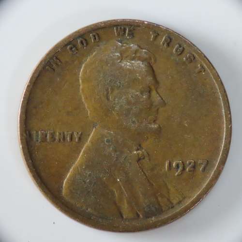 USA , 1927 Lincoln Cent, Wheat Penny , Philadelphia Mint