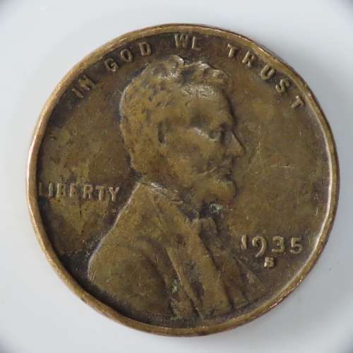 USA , 1935 S Lincoln Cent, Wheat Penny , San Francisco Mint