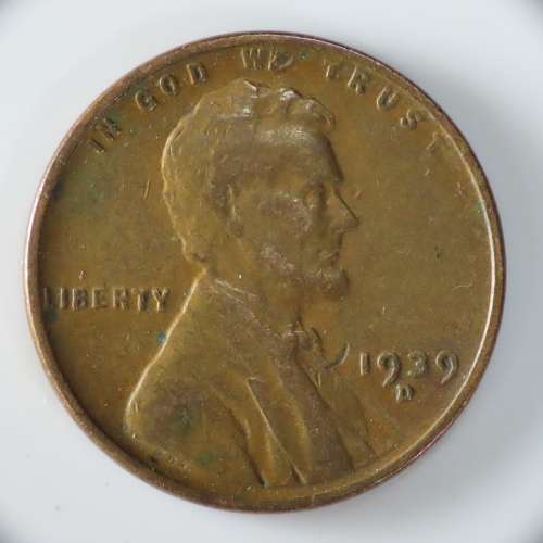 USA , 1939 D Lincoln Cent, Wheat Penny , Denver Mint