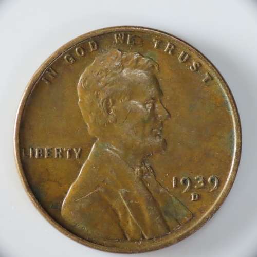 USA , 1939 D Lincoln Cent, Wheat Penny , Denver Mint