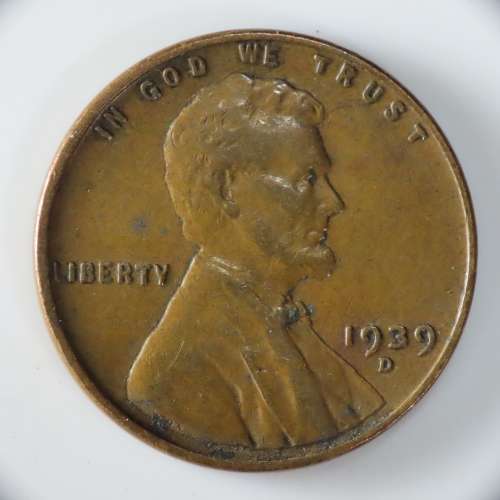 USA , 1939 D Lincoln Cent, Wheat Penny , Denver Mint