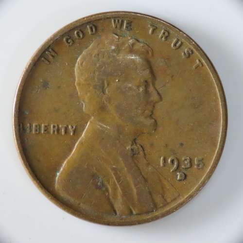 USA , 1935 D Lincoln Cent, Wheat Penny , Denver Mint