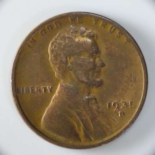 USA , 1935 D Lincoln Cent, Wheat Penny , Denver Mint * Cleaned