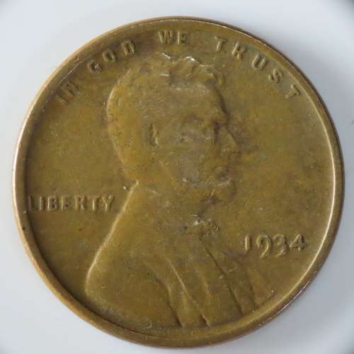 USA , 1934 Lincoln Cent, Wheat Penny , Philadelphia Mint