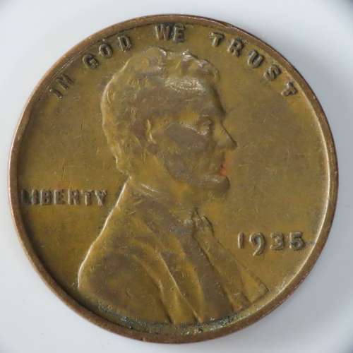 USA , 1935 Lincoln Cent, Wheat Penny , Philadelphia Mint