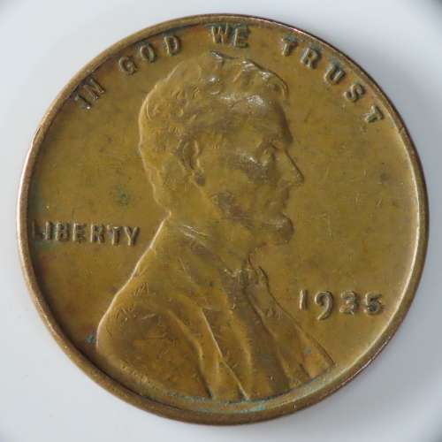 USA , 1935 Lincoln Cent, Wheat Penny , Philadelphia Mint