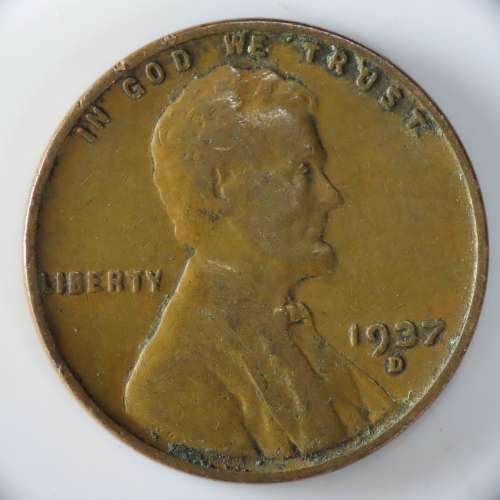 USA , 1937 D Lincoln Cent, Wheat Penny , Denver Mint