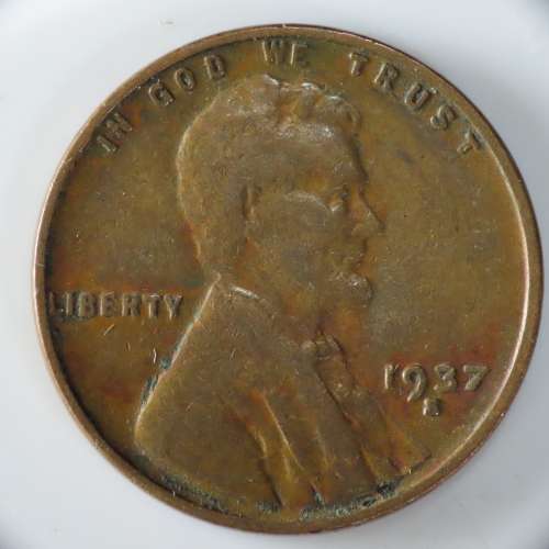 USA , 1937 S Lincoln Cent, Wheat Penny , San Francisco Mint
