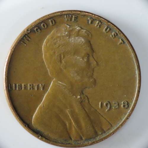 USA , 1938 Lincoln Cent, Wheat Penny , Philadelphia Mint