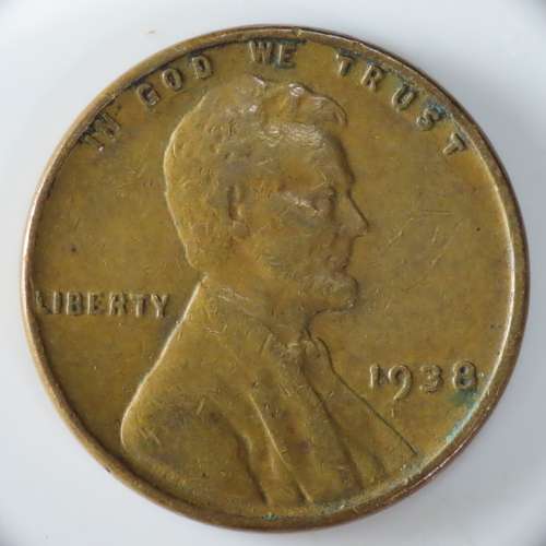 USA , 1938 Lincoln Cent, Wheat Penny , Philadelphia Mint