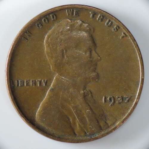 USA , 1937 Lincoln Cent, Wheat Penny , Philadelphia Mint