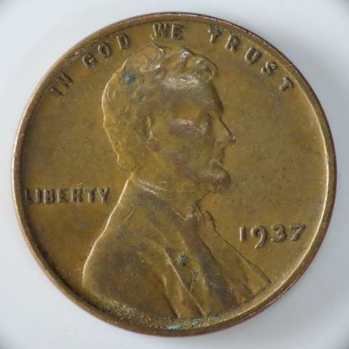 USA , 1937 Lincoln Cent, Wheat Penny , Philadelphia Mint