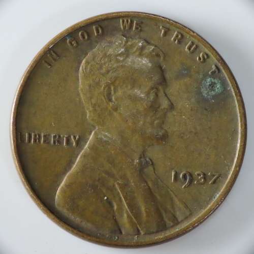 USA , 1937 Lincoln Cent, Wheat Penny , Philadelphia Mint